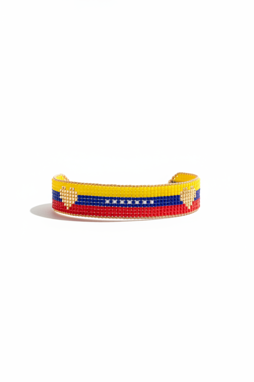 Pulserita bandera con corazones